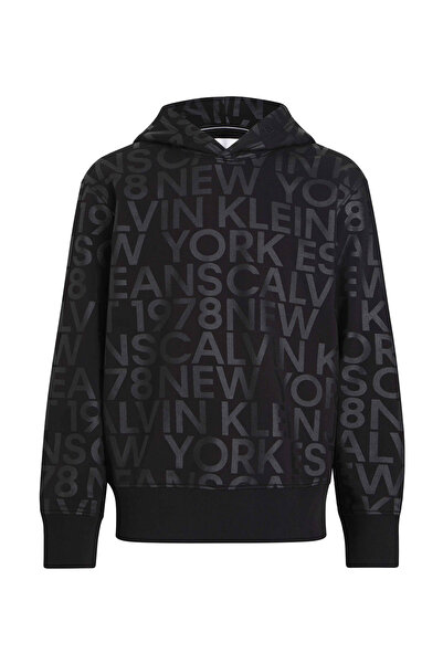 Calvin Klein Jeans Kapüşon Yaka Siyah Erkek Sweatshırt J30J3246340GL
