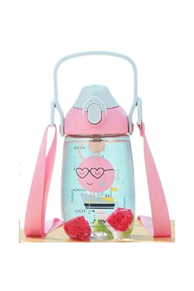 Uzspace Vagonlife Pembe Sunshine Pipetli 500 Ml Boyun Askılı Tritan Su Matara...