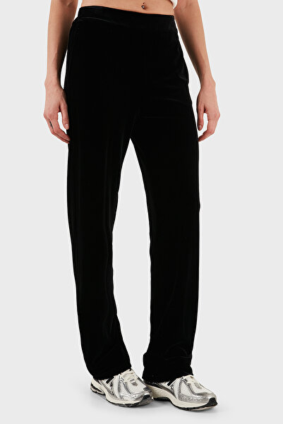 Emporio Armani Regular Fit Elastic Waist Straight Leg Chenille Trousers Pants Ew001366 Af13341 Uc00