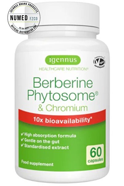 Igennus Healthcare Nutrition Berberine 10x Absorption PHYTOSOME form & Chromi...