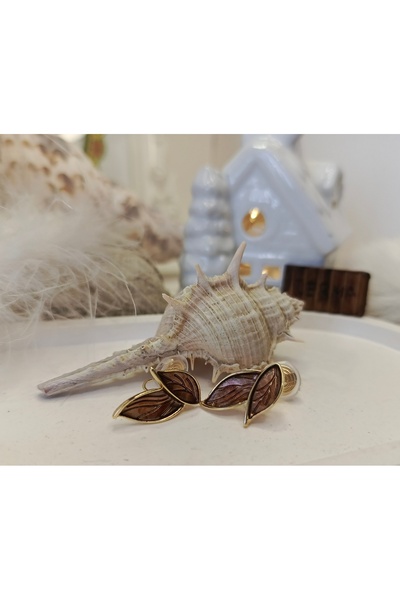 QERMA Sıkıştırmalı Küpe Kore Tarzı Vintage Küpe Yaprak Küpe Deliksiz Küpe Ear Cuff Küpe