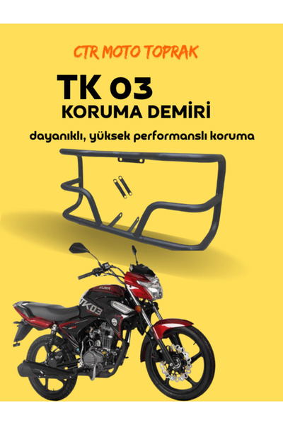 Genel Markalar TK 03 Uyumlu Motosiklet Koruma Demiri. Metal Motor Koruma Aparatı