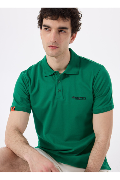 Discovery Expedition Yeşil Erkek Loose Fit Polo T-Shirt D4SM-TST3248