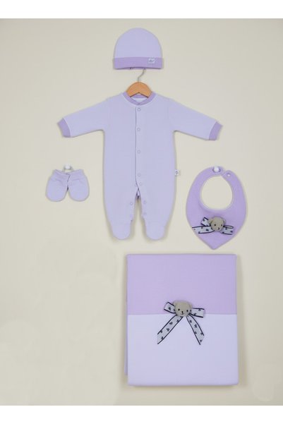 taymjoy Newborn | |   Good Quality | |   Teddy Bear | |   Baby 5-Piece Hospital Discharge Set | |   100% Cotton 👶 🎁