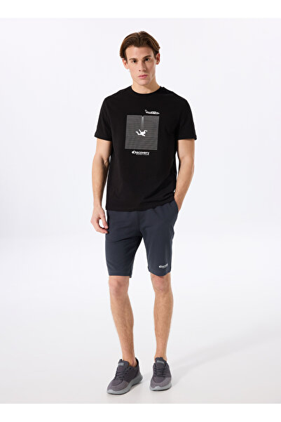 Discovery Expedition Antrasit Erkek Baskılı Sweat Şort DESTI
