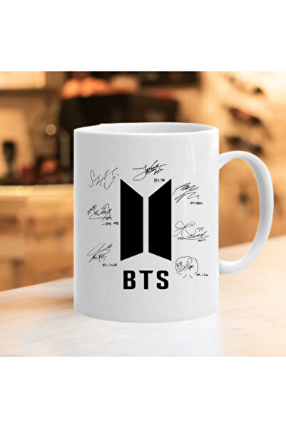 specialgift Personalized Mug BTS Signatures, Ceramic, 330 ml