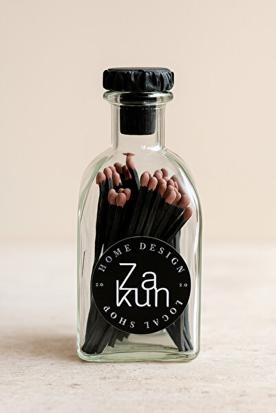 Genel Markalar Dekoratif Cam Mum Kibritliği Ve Esktra Uzun Siyah Kibrit