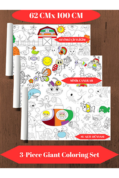 AlpiLeo 3 Metre Sevimli Çiftliğim-Minik Canlılar-Denizaltı Eğlenceli Çocuk Ak...