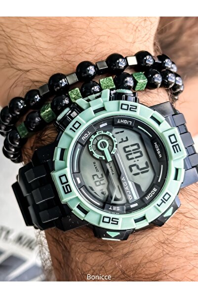 Jaga Waterproof, with stopwatch, suitable for pool use, black Sports Digital Men's Wristband