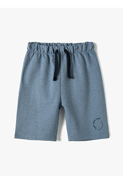Koton Normal Bel Regular Fit Mavi Erkek Çocuk Şort 4SKB40133TK