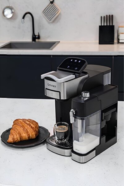 Omnex Ox-Pro2 Capsule and Ground Coffee Espresso Machine 20 Bar Pressure Milk Frother Latte & Cappuccino