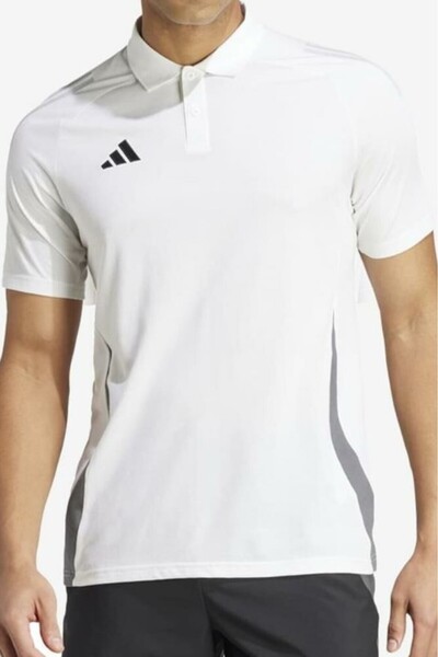 adidas IR7565 TIRO24 C POLO Ανδρικό μπλουζάκι με γιακά πόλο λευκό