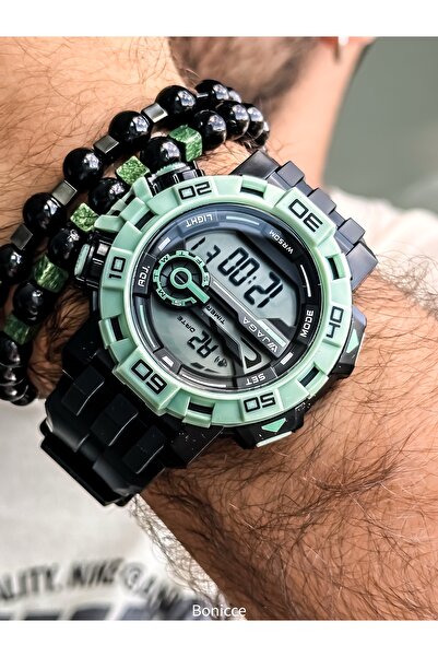 Jaga Waterproof, with stopwatch, suitable for pool use, black Sports Digital Men's Wristband