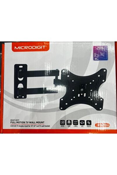 Microdigit Full Motion TV Wall Mount for 14-42 Inch TV Screen with 180° Rotation Easy to Install
