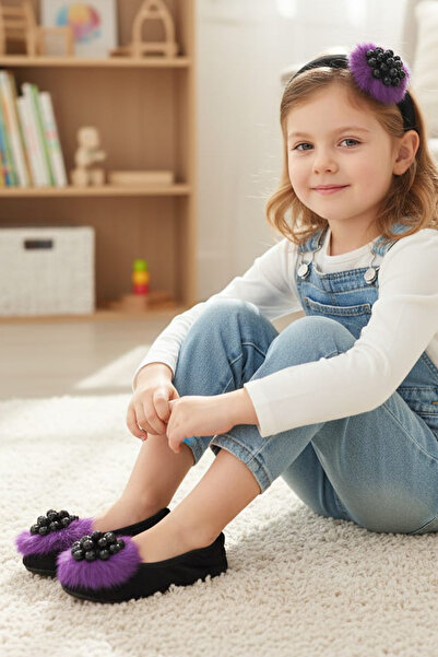 CEYDA SHOES Дитячі домашні капці з короною та комплект шкарпеток з капцями дл...