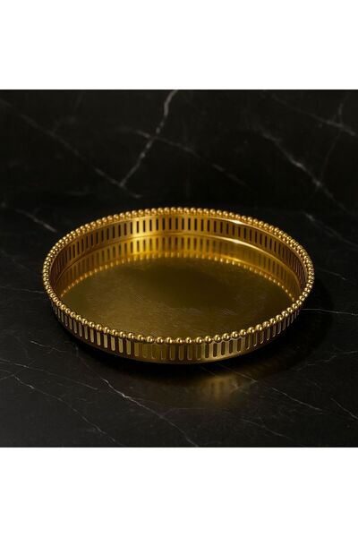 ALMASA Gold round serving plate