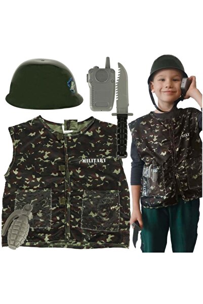 zola Costum de militar pentru copii, 2 piese, accesorii gredana, cutit si sta...
