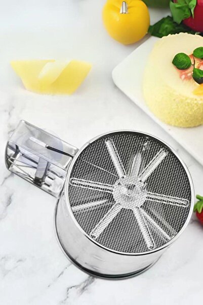 Genel Markalar Metal Lüx Paslanmaz Çelik Pratik Un Eleği Pasta Malzemeleri, Paslanmaz Çelik Un Ve Şeker Eleği Elek