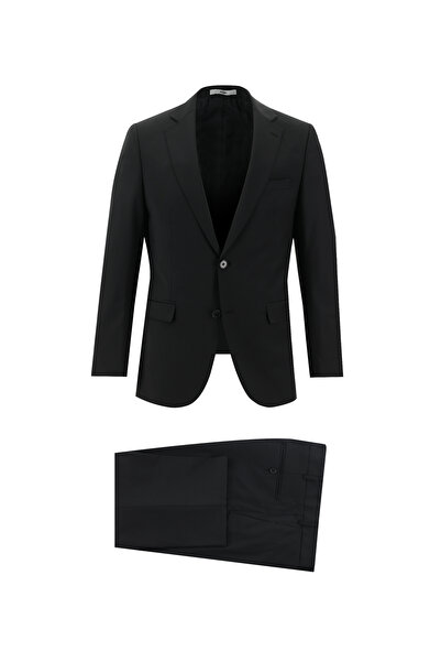 Kiğılı Slim Fit Dar Kesim Yünlü Klasik Takım Elbise