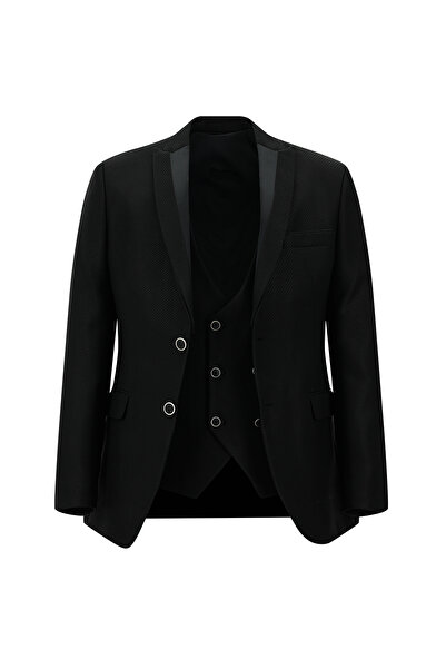Kiğılı Pointed Collar Slim Fit Tuxedo - With Vest and Groom Suit