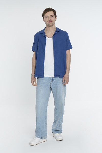 Loft Cămașă pentru bărbați cu croiala relaxată - mâneci