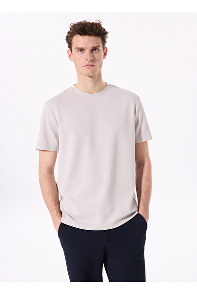 Fabrika Bisiklet Yaka Düz Taş Erkek T-Shirt F4SM-TST 0426