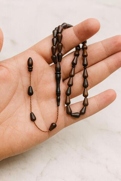 Lio20 7X10 Teardrop Cut Iznik Craft Natural Kuka Wood Prayer Beads – 100% Kuka & Handmade & Gift & Accessory