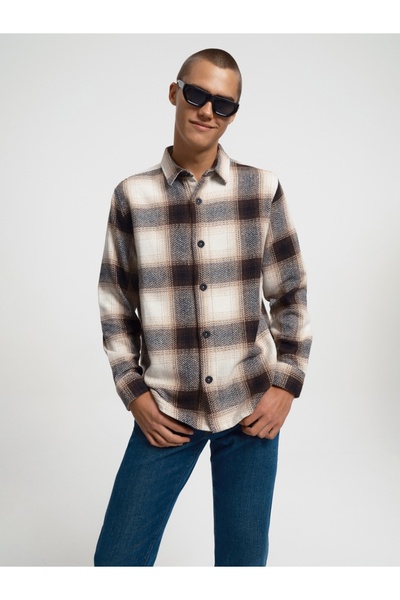 Loft Мъжка риза с дълъг ръкав Oversize