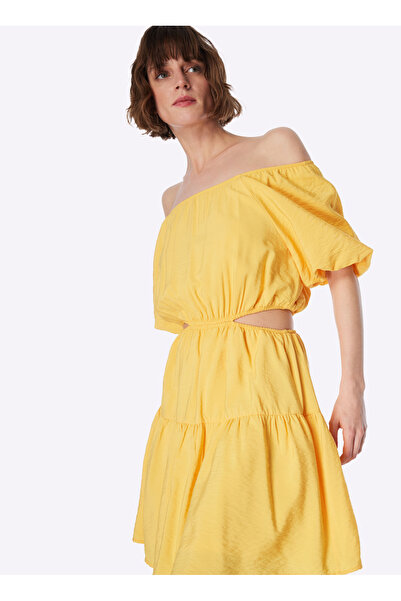 Fabrika Sarı Kadın Straplez Elbise F4SL-ELB0832