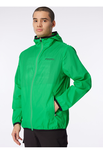 Discovery Expedition Yeşil Erkek Kapüşonlu Relaxed Su İtici Rüzgarlık D4SM-TR...