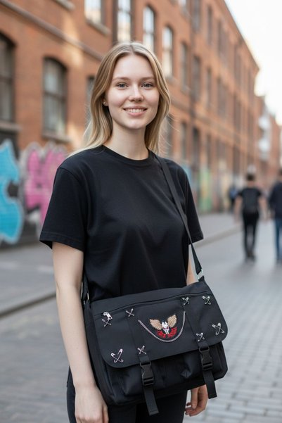 Cerisse Gothic messenger bag