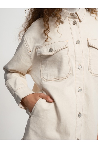 Loft Oversize Kadın Gömlek U.kol