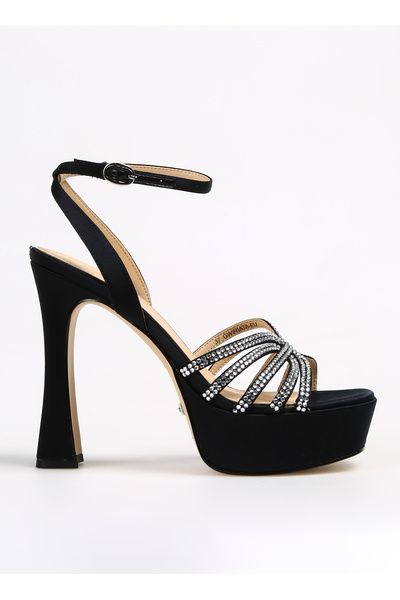 Guess Siyah Kadın Topuklu Sandalet FLPIRTSAT03BLACK