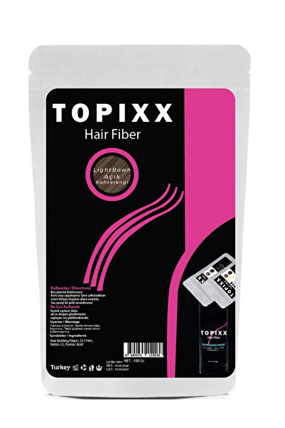 topixx hair fiber 100 Gr. Açık Kahve/Light Brown Saç Dolgunlaştırıcı Topik To...