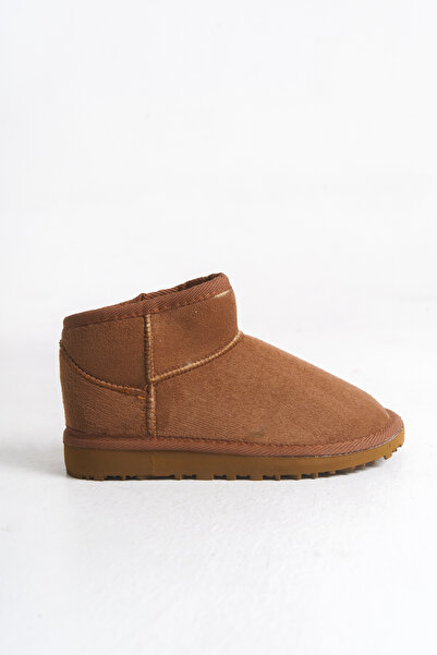 Moda Lime Παιδικές μπότες για κοριτσάκια Tan Cinnamon Ultra Mini Suede με επένδυση από γούνα, χειμερινή χοντρή σόλα