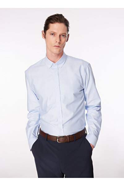 Fabrika Mavi Erkek Düğmeli Basic Gömlek F4SM-GML 1000