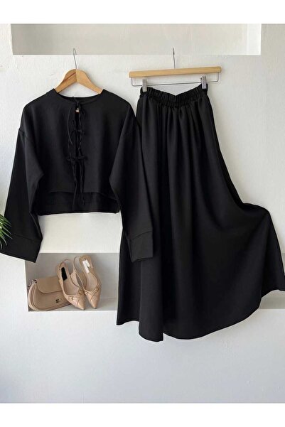 ENDAMIM Linen Skirt Set