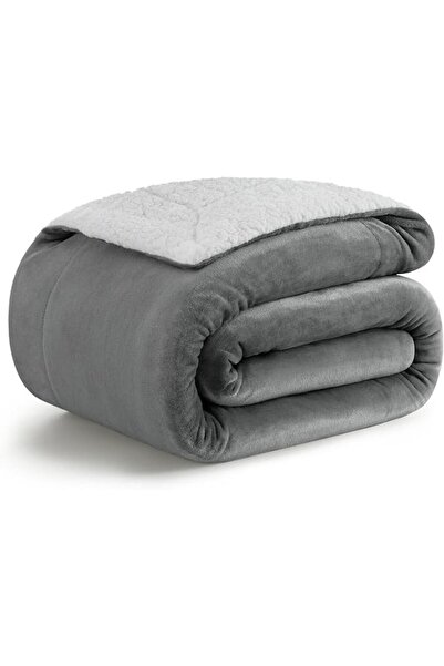 OEM Soft, thick winter blanket, 200x230cm, dark grey