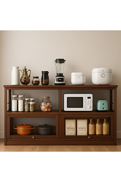 AGD Coffee Cabinet, Large Capacity Coffee Table, Modern Minimalist Style Home Coffee Corner