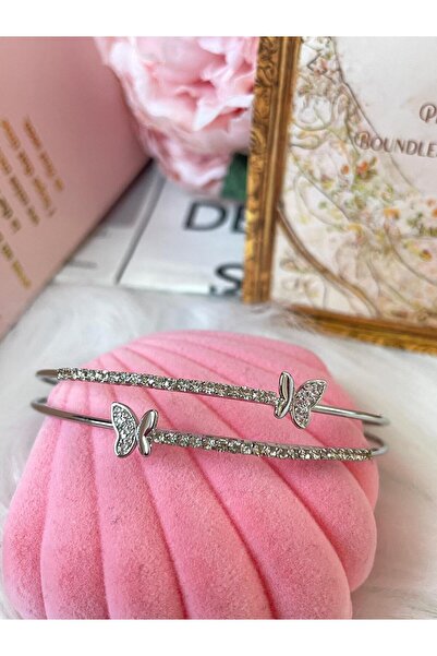 Perry Accesories White Butterfly Bracelet Zircon Stone Vip Steel Bracelet But...