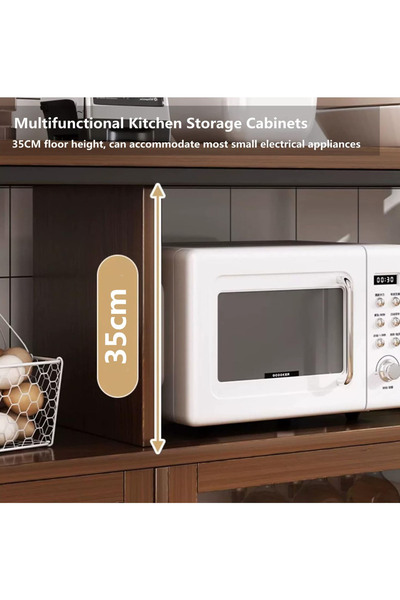 AGD Coffee Cabinet, Large Capacity Coffee Table, Modern Minimalist Style Home Coffee Corner