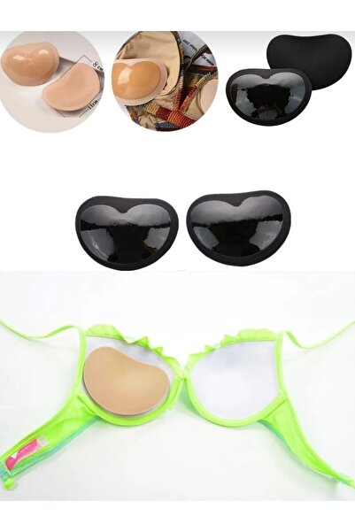Vien Göğüs Ucu Gizleyici Push Up Yapışkanlı Sütyen Siyah Renk 1 Çift