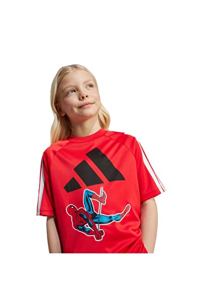 adidas Lk Mrvl Sm T Ανδρικό μπλουζάκι για αγόρια κόκκινο μπλουζάκι για αγόρια JM0832