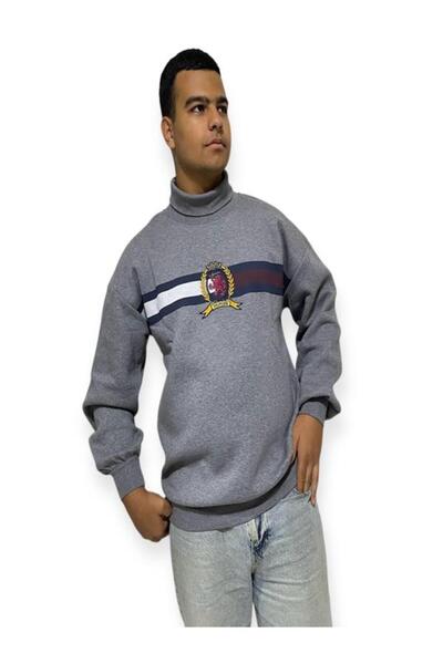 Tommy Hilfiger Oversize Turtleneck Embroidered Unisex Sweatshirt