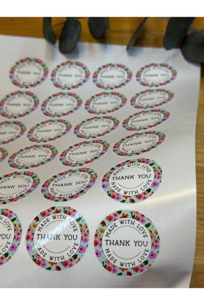 demontecraft Etichetă de mulțumire florală 24 bucăți