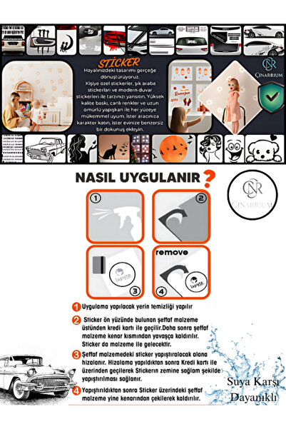 FİXFLEX Special Compatible Accessory for Peugeot 106, Auto Rear Bumper Trunk Protector Special Sticker, 92*7 cm