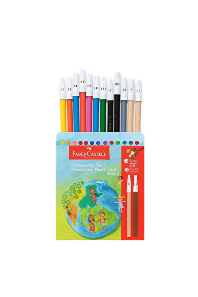 Faber Castell Faber 12 Renk Multicolor Cow Keçli Kalem 5088000003