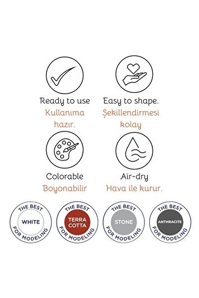 Smarta Bold Modeling Clay 500g - Terra Cotta