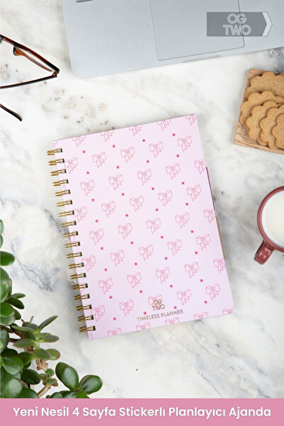 Muhtelif Ogtwo Fiyonk 17X24 Cm Stickerlı Süresiz Planlama Sert Kapaklı Haftal...
