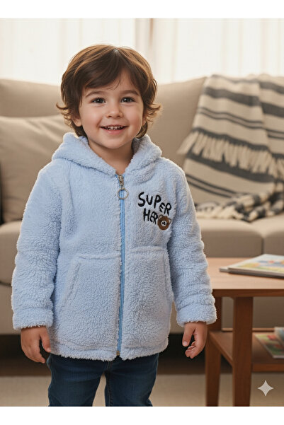 Star Pop Мъжка, дамска, детска унисекс плюшена поларена яке с качулка, цип и ...